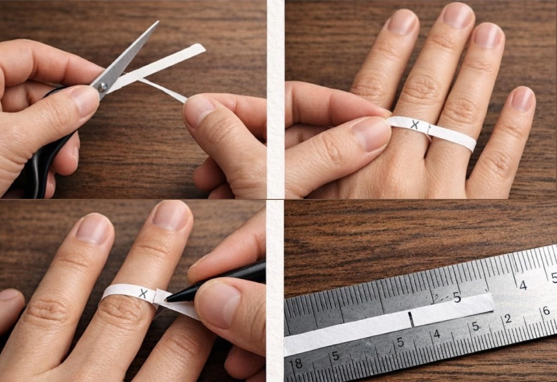 راهنمای اندازهگیری سایز انگشتر
